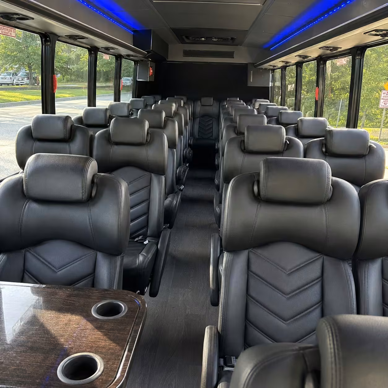 15 35 passenger minibus interior